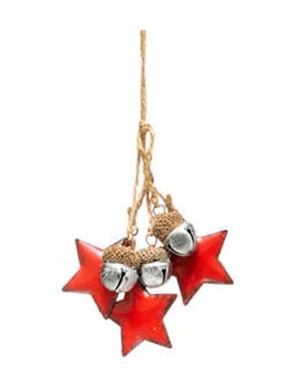 Pendentif De Noël En Métal Avec Cloches - Assorti