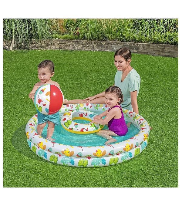 BESTWAY Set Piscine Gonflable Pour Enfants 122X110Cm