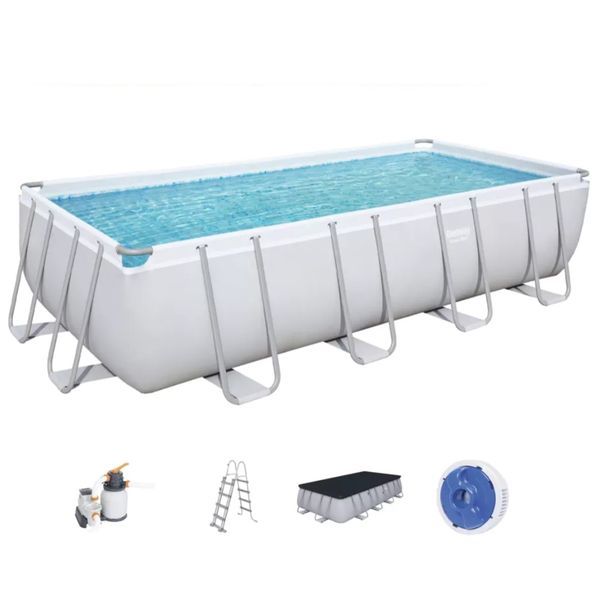 BESTWAY Rechteckiger Pool Power Steel Frame 549X274XH122Cm