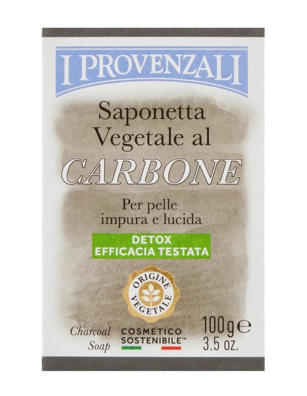 I PROVENZALI Savon À Main Végétal Charbon 100G