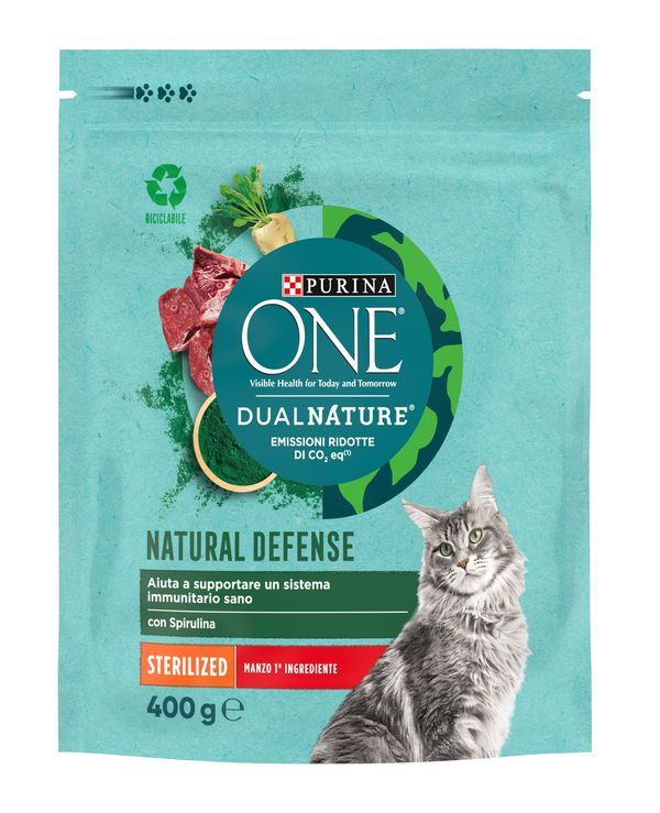 PURINA ONE Dual Nature Kibble Kastrierte Katzen Rindfleisch 400G