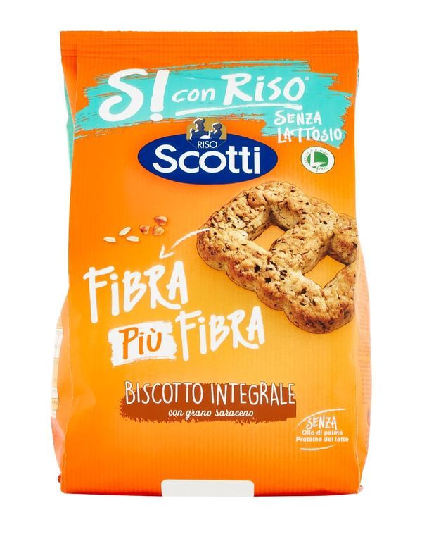 SI CON RISO Biscotto Integrale Con Grano Saraceno Senza Lattosio 350G