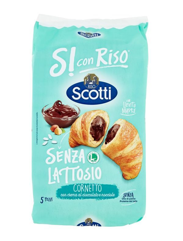 SI CON RISO Cornetto Con Crema Senza Lattosio 250G