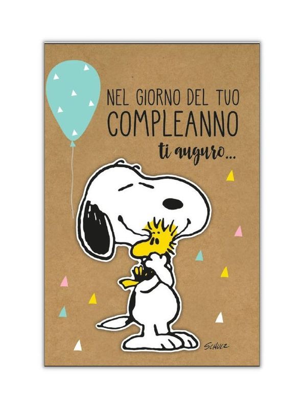 Biglietto Di Compleanno In Cartoncino  - Snoopy