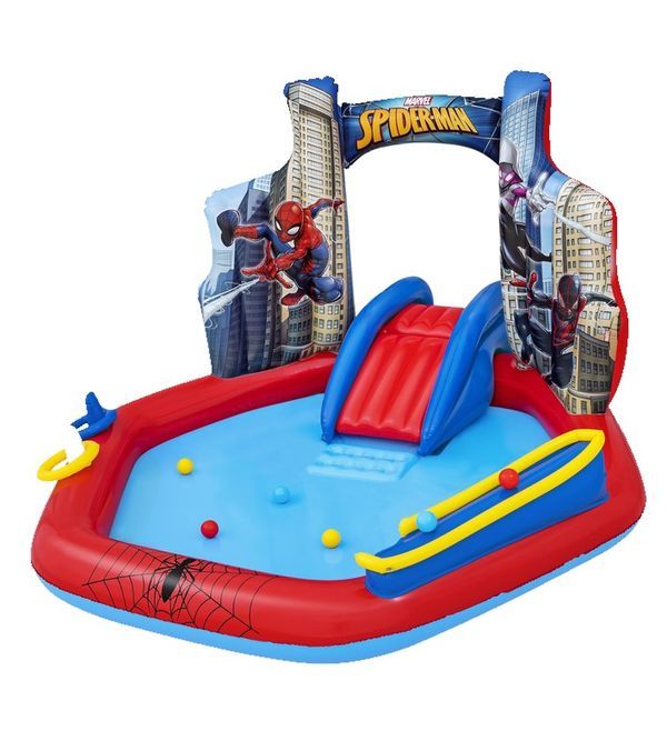 BESTWAY Parc Gonflable Pour Enfants Spiderman 211X206Cm