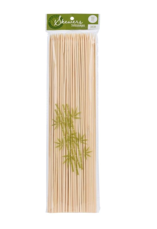 Brochettes en bois 100 pièces 30 cm  