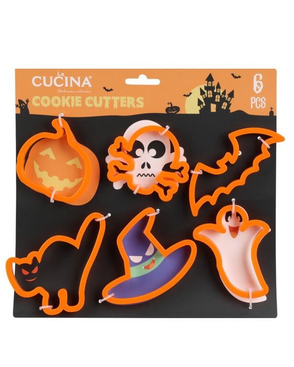 Halloween-Tisch-Accessoire 6 Keksförmchen 