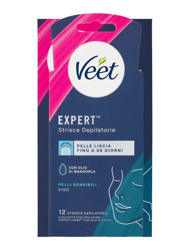 VEET Bandes Dépilatoires Expert Visage Peaux Sensibles 