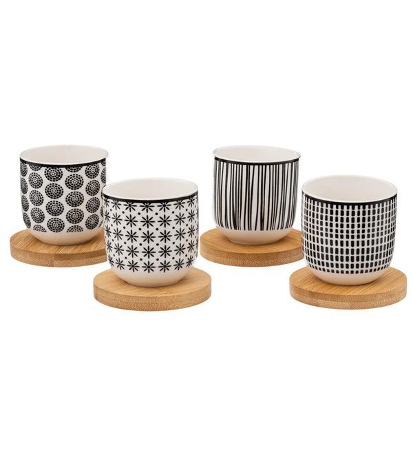 Set 4 Tasses Bohemia En Céramique 10Cl