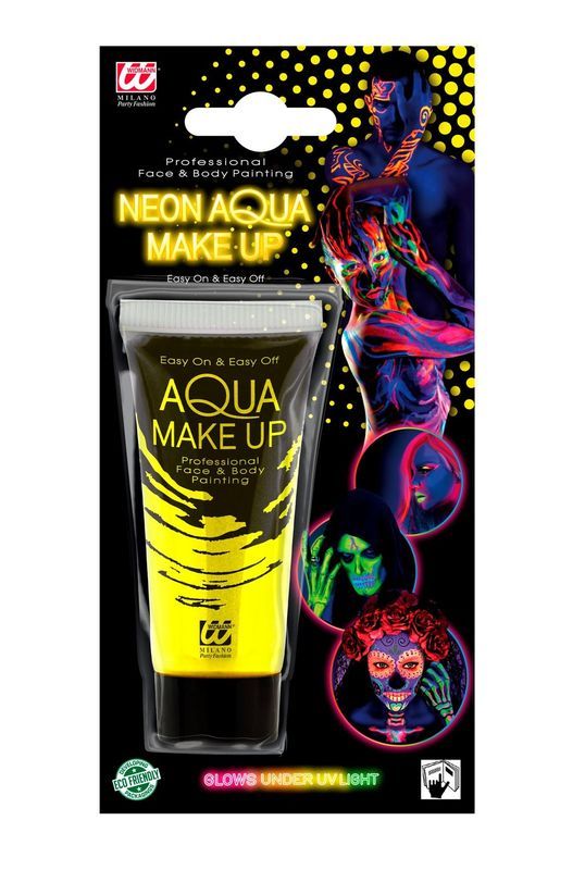 AQUA MAKEUP Fluoreszierendes Schminke In Tube Gelb 30Ml