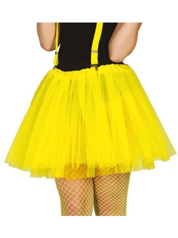 Tutu Di Carnevale Giallo Fluo 40Cm