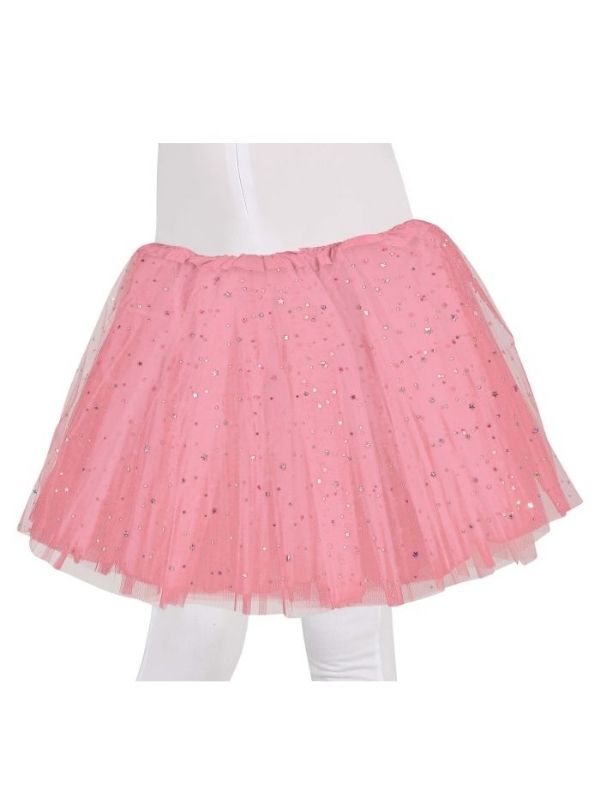 Tutu Di Carnevale Per Bambini Con Stelle Rosa 30Cm