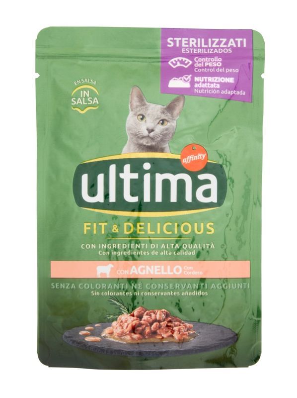 ULTIMA Aliments Humides Chats Castrés Agneau 85G