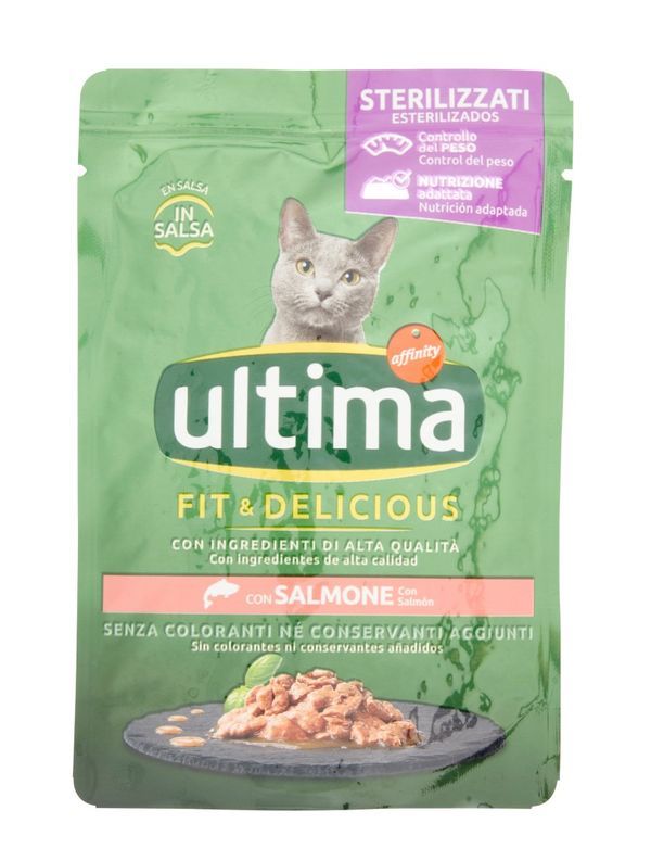 ULTIMA Nassfutter Kastrierte Katzen Lachs 85G