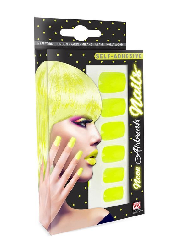 Fluo Airbrush-Nagelset Gelb 