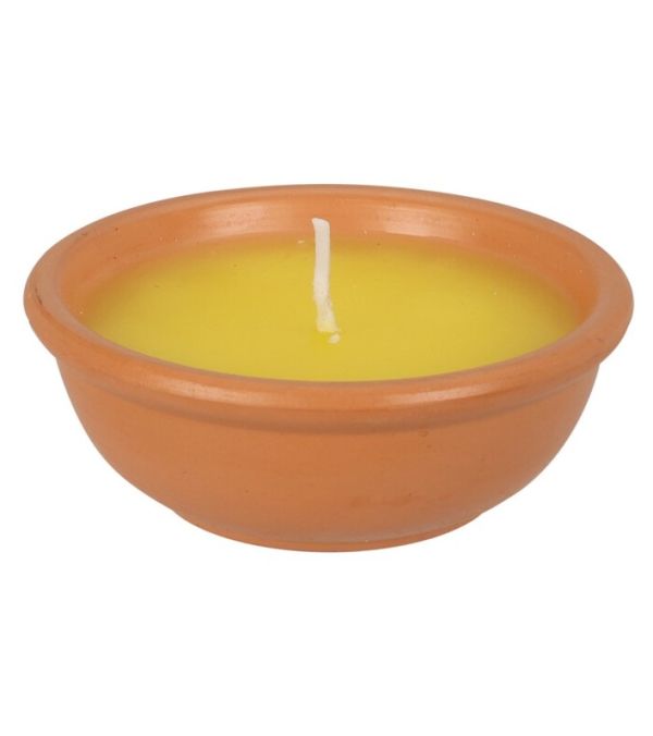 Accessorio Da Campeggio Vaso In Coccio Con Citronella 2 Pezzi Citronella 