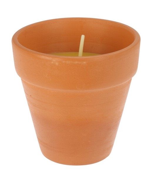 Accessorio Da Campeggio Vaso Terracotta Con Citronella   9Cm 