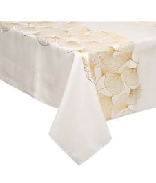 Tovaglia Natalizia In Cotone Con Stelle Oro 140X360Cm - Da Moreno